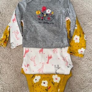 Brand new 3 piece onesie set.